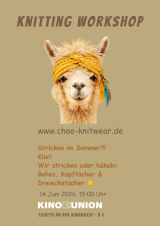 Filmplakat Strick-Workshop für KINDER und ANFÄNGER mit Choo Knitwear