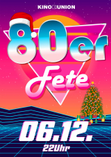 Filmplakat 80er Fete - Dezember - 2 floors