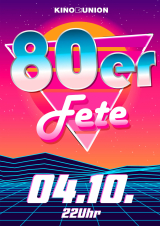 Filmplakat 80er Fete - Oktober - 2 floors